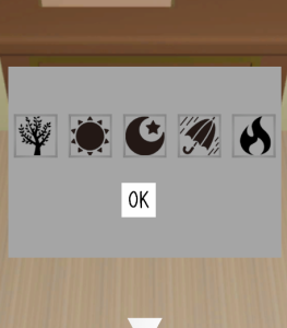 脱出ゲーム「FunEvents」秋の部屋正面チェスト下段パネル正解画像