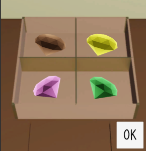 脱出ゲーム「FunEvents」秋の部屋正面チェスト上部宝石箱正解画像