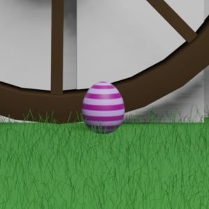脱出ゲーム「FunEvents」暖炉の中にあるギミックパネルを解くのに必要なヒントになる卵の画像