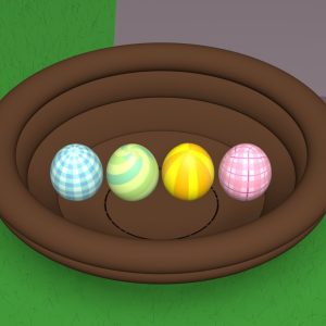 脱出ゲーム「FunEvents」春の庭のかごの中のイースターエッグ画像