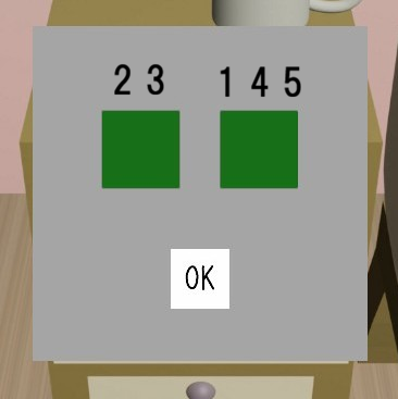脱出ゲーム「FunEvents」 緑のボタンを押す正解画像