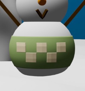脱出ゲーム「FunEvents」ヒントとなる雪だるまの腹巻画像