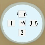 脱出ゲーム「静寂」の部屋1にある丸い椅子のギミックと、庭3の水鉢のヒント画面