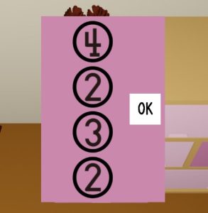脱出ゲーム「いつもの日々」攻略：部屋4の引き出しに入力する数字（下から2・3・2・4）の答え