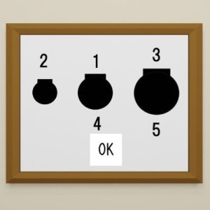 脱出ゲーム「いつもの日々」攻略：額縁の絵のボタンを押す答えの画像