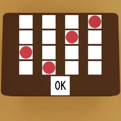 脱出ゲーム「庵」[部屋１]押し入れの中の木箱のギミックパネル画像