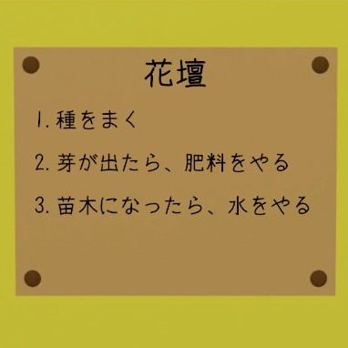 脱出ゲーム「庵」[庭２]左奥花壇の説明書きズーム画像