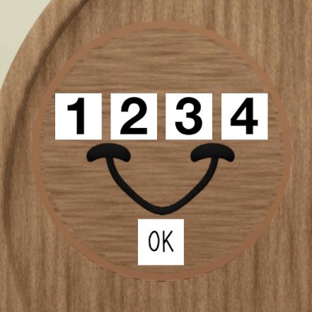 脱出ゲーム「庵」[２階部屋１]の丸い箪笥の数字パネルの拡大画像