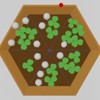 脱出ゲーム「庵」[庭２]の六角形のクローバーの鉢植えの画像